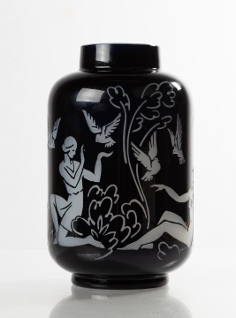 Steuben Vase with Greek Figures