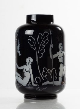 Steuben Vase with Greek Figures