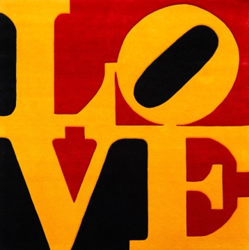 Robert Indiana (American, 1928-2018) Chosen Love Rug