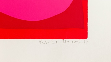 Patrick Heron (British, 1920-1999) "Two Pink Disks in Dark Reds"