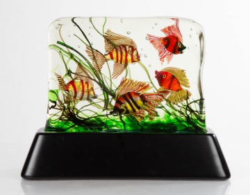 Cenedese Murano Glass Aquarium, Attributed to Aldredo Barbini