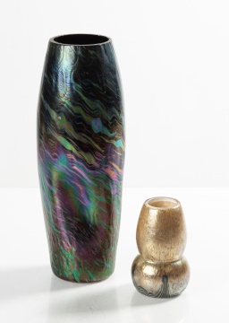 Two Austrian Art Glass Vases