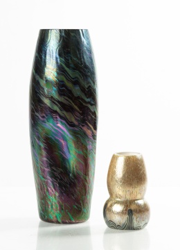 Two Austrian Art Glass Vases