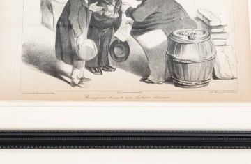 Two 19th Century Lithograph Prints by Honore Daumier