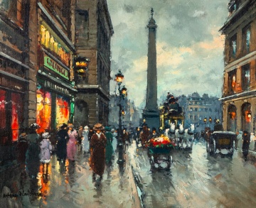 Antoine Blanchard (French, 1910-1988) "Place Vendome"