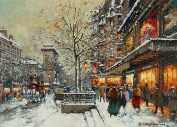 Antoine Blanchard (French, 1910-1988) "Cafe de St. Denis"