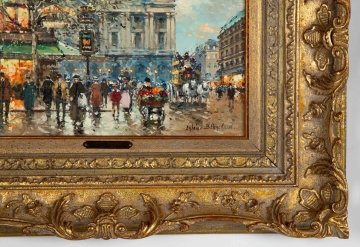 Antoine Blanchard (French, 1910-1988) "Cafe de la Paix, Place de L'Opera"