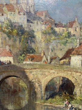 Colin Campbell Cooper (American, 1856-1937) "An Old Town in France"