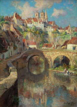 Colin Campbell Cooper (American, 1856-1937) "An Old Town in France"