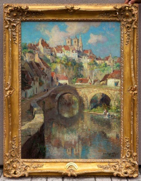 Colin Campbell Cooper (American, 1856-1937) "An Old Town in France"