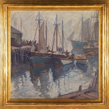 Emile A. Gruppe (American, 1896-1978) Harbor Scene