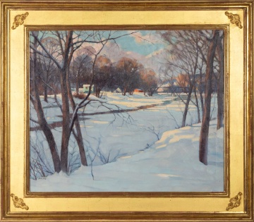 Clifford Ulp (American, 1885-1957) "Genesee River, Winter"