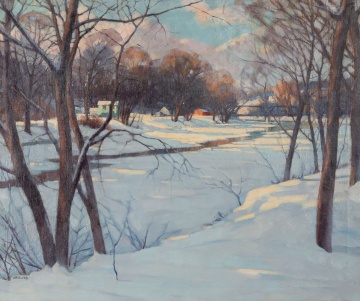 Clifford Ulp (American, 1885-1957) "Genesee River, Winter"