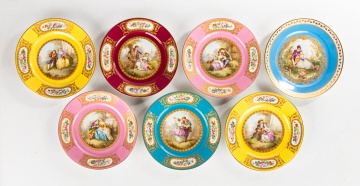 Sevres Chateau des Tuileres Porcelain Plates