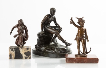 Group of Three Decorative European Bronzes