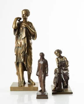 Three Bronze Sculptures of Women