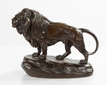 Charles Masson (French, 1822-1894) Bronze Lion