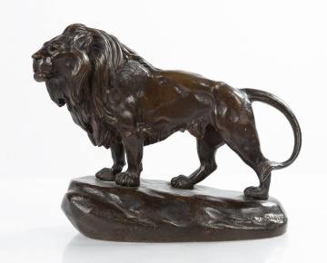 Charles Masson (French, 1822-1894) Bronze Lion