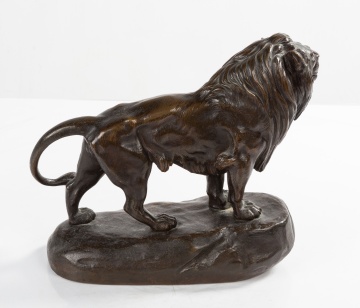 Charles Masson (French, 1822-1894) Bronze Lion