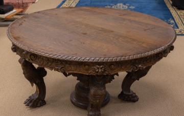 R. J. Horner Winged Maiden Oak Dining Table