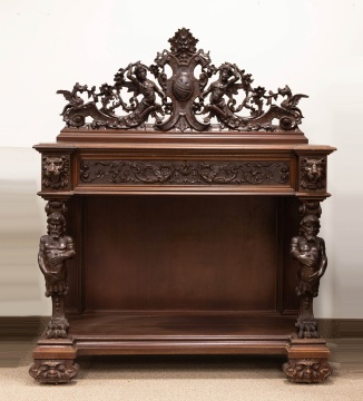 American Renaissance Revival Carved Mahogany Server