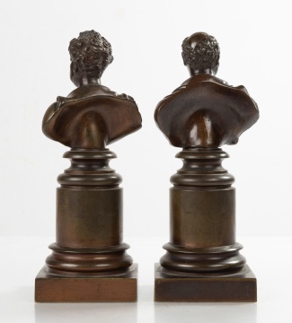 Two Grand Tour Bronze Portrait Busts