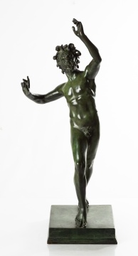 Grand Tour Bronze Sculpture of Dancing Faun