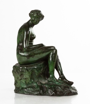 C. A. McKay, Bronze Sculpture of a Seated Woman