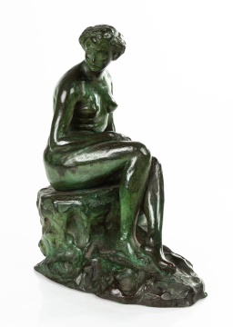 C. A. McKay, Bronze Sculpture of a Seated Woman