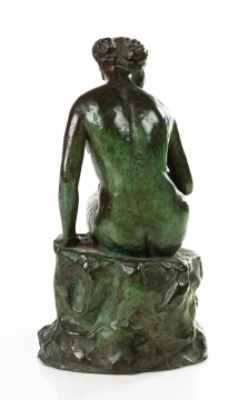 C. A. McKay, Bronze Sculpture of a Seated Woman