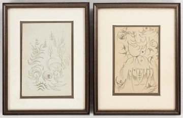 Two Charles Burchfield (American, 1893-1967) Pencil Drawings