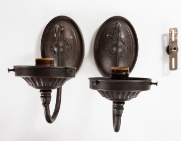 Pair of Handel Sconces with an Extra Shade