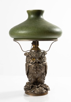 Owl lamp with Handel shade