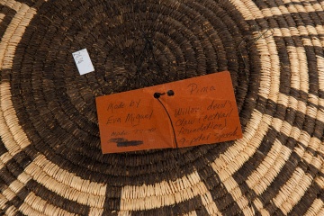 Native American Nine-Petal Squash Pima Tray, by Eva Miguel