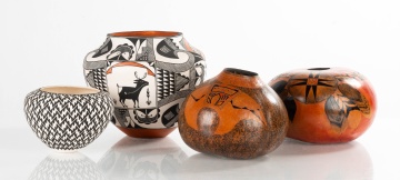 Painted Acoma Pots and Gourds