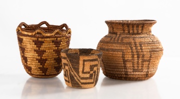 Three Native American Pima Baskets