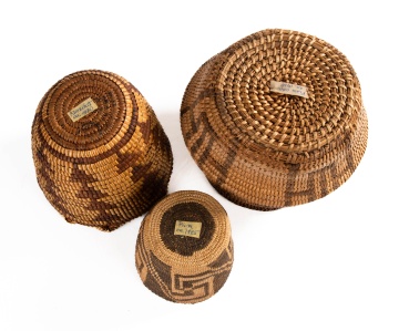 Three Native American Pima Baskets