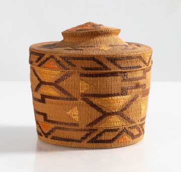 Northwest Coast Tlingit Rattle Top Basket