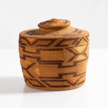 Northwest Coast Tlingit Rattle Top Basket