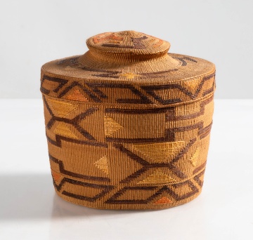 Northwest Coast Tlingit Rattle Top Basket