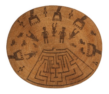 Rare Native American Pima Figural Basket Tray