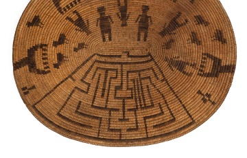 Rare Native American Pima Figural Basket Tray