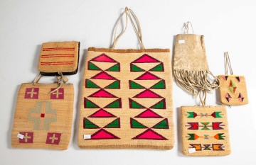 Group of Nez Perce Cornhusk Bags