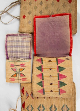 Four Nez Perce (Plateau) Corn Husk Bags