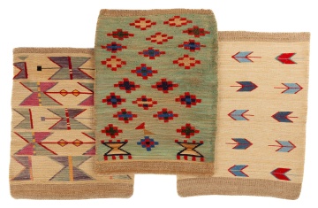 Three Large Nez Perce (Plateau) Corn Husk Bags