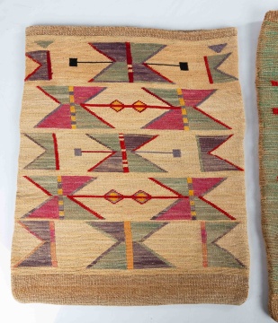 Three Large Nez Perce (Plateau) Corn Husk Bags