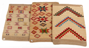 Three Large Nez Perce (Plateau) Corn Husk Bags