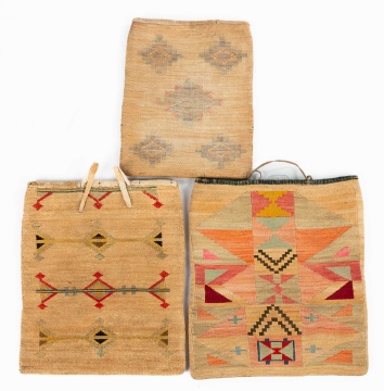 Three Nez Perce (Plateau) Corn Husk Bags