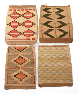 Four Large Nez Perce (Plateau) Corn Husk Bags