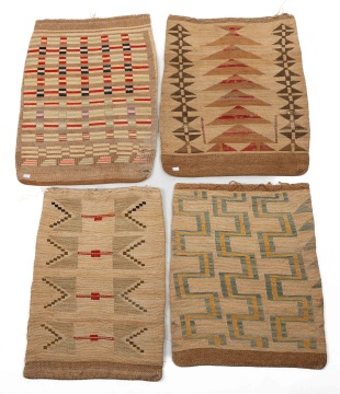 Four Large Nez Perce (Plateau) Corn Husk Bags